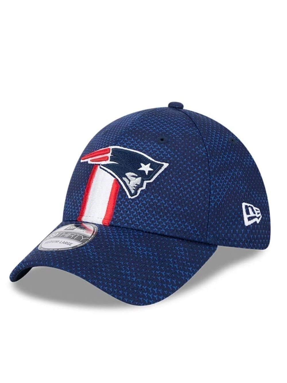 New Era Men's Navy New England Patriots 2024 Sideline 39THIRTY Flex Hat